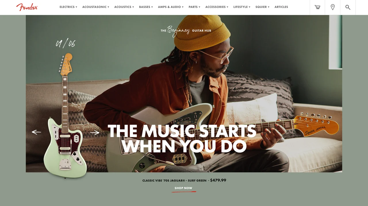 Fender — the music starts when you do